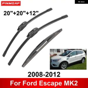 3PCS カー ワイパー フォード エスケープ MK2 2008-2012 フロントリア ワイパー ブレード ブラシ 自動車アクセサリー 2008 2009 2010