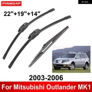 3PCS カー ワイパー 三菱 アウトランダー MK1 2003-2006 フロントリア ワイパー ブレード ブラシ 自動車アクセサリー 2003 - 06