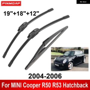 3PCS カー ワイパー MINI COOPER R50 R53 ハッチバック 2004-2006 フロントリア ワイパー ブレード ブラシ 自動車アクセサリー 2004 2005 2006