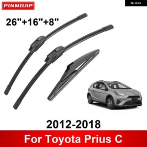 3PCS カー ワイパー トヨタ プリウス C 2012-2018 フロントリア ワイパー ブレード ブラシ 自動車アクセサリー 2012 - 16