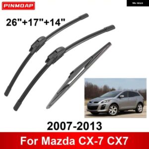 3PCS 車 ワイパー マツダ CX-7 CX7 2007-2013 フロントリア ワイパー ブレード ブラシ 自動車アクセサリー 2007 - 11