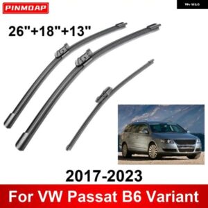3PCS 車用 ワイパー VW パサート B6 ヴァリアント 2017-2023 フロントリア ワイパー ブレード ブラシ 自動車アクセサリー 2017 2018 2019