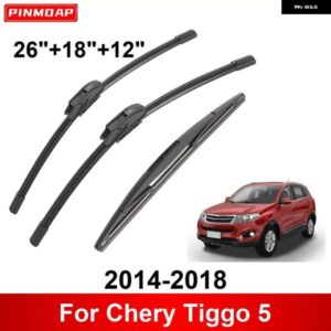 3PCS カー ワイパー CHERY TIGGO 5 2014-2018 フロントリア ワイパー ブレードブラシ 自動車アクセサリー 2014 - 18