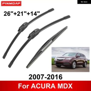 3PCS カー ワイパー ACURA MDX 2007-2016 フロントリア ワイパー ブレード ブラシ 自動車アクセサリー 2007 2008 2009 2010