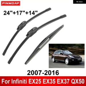 3PCS 車 ワイパー インフィニティ EX25 EX35 EX37 QX50 2007-2016 フロントリア ワイパー ブレード ブラシ 自動車アクセサリー 2007 2008