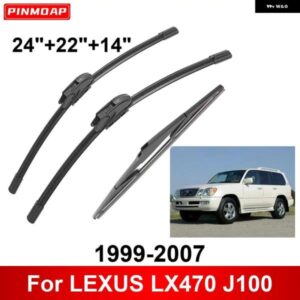 3PCS カー ワイパー LEXUS LX470 J100 1999-2007 フロントリア ワイパー ブレード ブラシ 自動車アクセサリー 1999 2000 2001
