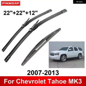 3PCS 車用 ワイパー シボレー タホ MK3 2007-2013 フロント リア ワイパー ブレード ブラシ 自動車アクセサリー 2007 2008 2009
