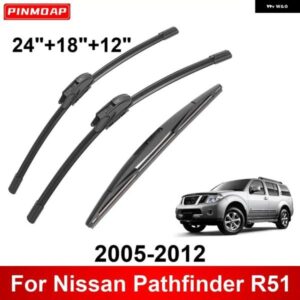 3PCS 車 ワイパー 日産 パスファインダー R51 2005-2012 フロント リア ワイパー ブレード ブラシ 自動車アクセサリー 2005 2006 2007 2008