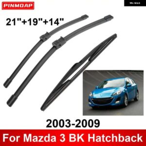 3PCS カー ワイパー マツダ 3 BK ハッチバック 2003-2009 フロントリア ワイパー ブレード ブラシ 自動車アクセサリー 2003 - 06
