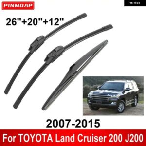 3PCS カー ワイパー トヨタ ランドクルーザー 200 J200 2007-2015 フロントリア ワイパー ブレード ブラシ 自動車アクセサリー 2007