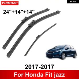 3PCS カー ワイパー ホンダ ジャズ 2017-2017 フロントリア ワイパー ブレード ブラシ 自動車アクセサリー 2017