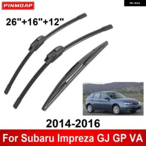 3PCS カー ワイパー スバル インプレッサ GJ GP VA 2014-2016 フロントリア ワイパー ブレード ブラシ 自動車アクセサリー 2014 2015