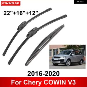 3PCS カー ワイパー CHERY COWIN V3 2016-2020 フロントリア ワイパー ブレード ブラシ 自動車アクセサリー 2016 - 20