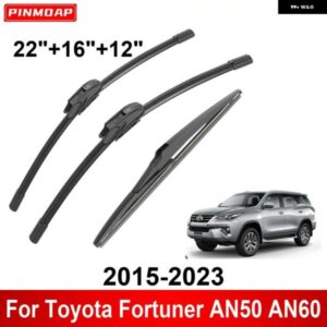 3PCS カー ワイパー トヨタ フォーチュナー AN50 AN60 2015-2023 フロントリア ワイパー ブレード ブラシ 自動車アクセサリー 2015 2016 2017