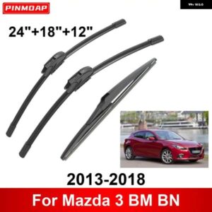 3PCS 車 ワイパー マツダ 3 BM BN 2013-2018 フロントリア ワイパー ブレード ブラシ 自動車アクセサリー 2013 2014 2015