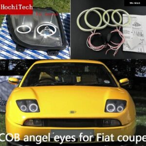 COB LEDライト ホワイト COB LEDエンジェルアイリング フィアット クーペ 1993 - 00
