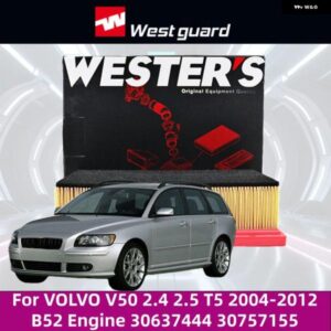 ボルボ V50 2.4 2.5 T5 2004-2012 B52 エンジン ボルボMA9521エア フィルター 高性能カーアクセサリー30637444 30757155