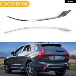 2個 車用 ABS クローム リア フォグライト ランプ アイリッドカバー トリム 装飾 ボルボ XC60 2018 車 外装 アクセサリー カー スタイリング