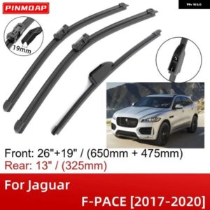ジャガー F-PACE 2017-2020 26インチ+19インチ+13インチ フロントリア ワイパー ブレード ブラシカッターアクセサリー 2017 - 20