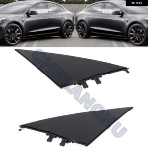 ペア 左+右 リアミラー ブラック塗装 トライアングル トリム テスラ モデル3 2017 - 23 カーアクセサリー