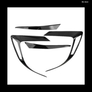 4個 光沢ブラック テール リア ライト ランプ カバー トリム ABS 10代目 セダン 2016 -2020