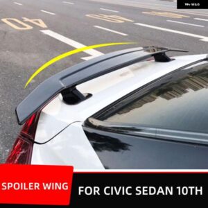 ホンダ シビック 2016 - 20 セダン 10代目 カーボンルック ABS樹脂 リア トランク リッド カースポイラー ウィング チューニングパーツ