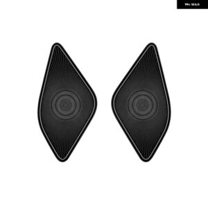 トヨタ アルファード 40系 2023+ ステンレス カー スタイリング ミドルドア スピーカー カバー インテリア アクセサリー ブラック