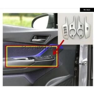 トヨタ C-HR CHR 2016 2017 2018 車内ウィンドウリフト ボタン トリム インナードア アームレスト カバー ABS ピアノブラック 2個