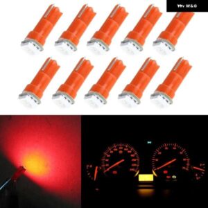 10X T5 5050 1SMD ウェッジ ダッシュボード LED 白赤青緑黄ピンクオートライトインテリア ダッシュボード 電球サイドランプ DC 12V