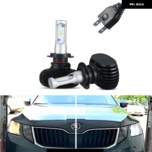 2X CANBUS 6000K ホワイト 8000LM H7 LED ライト LED チップ ヘッドライト シュコダ オクタヴィア 3 5E FL 2018