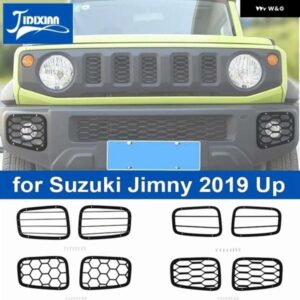 スズキ ランプフードアイアン車フロント フォグライト ランプ装飾カバー ジムニー 2019-23 アップ