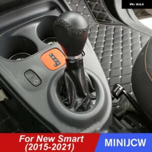 ギアハンドブレーキダストカバー パーキングブレーキ PU レザープロテクター インテリア装飾新スマート 453 フォーツーフォーフォー