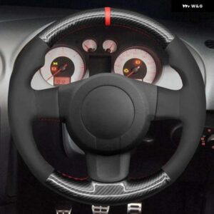 スエードカーボンステアリング ホイール カバー シート レオン 1P FR 2007 レオン 1P キュプラ 2007 イビサ 6L FR 2006 カー