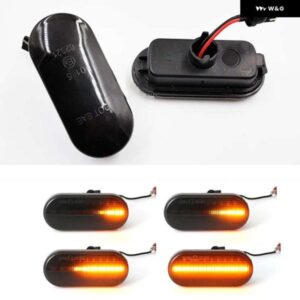 2個 ダイナミック LED ウィンカーサイド マーカー ライトランプ VW ジェッタ MK4 ゴルフ MK4 GTI MK4 パサート B5 キャディトランスポーター 1J0 949 117