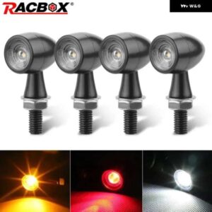 スズキ ミニ弾丸 オートバイ LED ウインカー 12V ブレーキライト DRL ランプアンバー白赤フラッシュライト ホンダ カワサキ