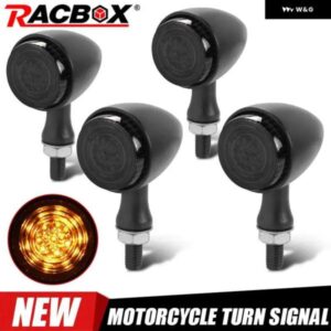 スズキ 10MM 金属 オートバイ LED ウィンカーライトアンバーインジケータランプ 12V フラッシャーウインカー弾丸ライト ヤマハ ホンダ