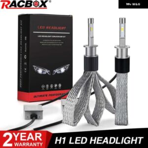 H1 LED ヘッドライト 電球カーライトランプファンレスオートライト 55 ワット 10000LM 12 V 24 V 2.5インチ HID バイキセノン プロジェクターレンズ