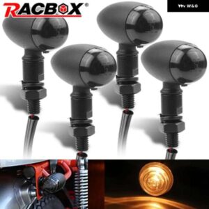 スズキ 2/4個 10MM オートバイ LED ウィンカーランプ 12V ミニ弾丸インジケーターフラッシャーライト 汎用 ホンダ ヤマハ カフェレ