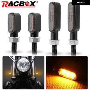 スズキ 2/4個 8MM オートバイ ウィンカーライト 3/6LED インジケータアンバーフラッシャーリアランプカフェレーサー カワサキ ホンダ ヤ