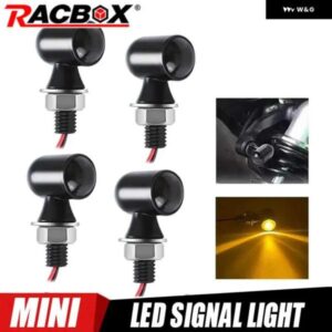 スズキ 8MM ミニ LED オートバイ ウィンカーライトフラッシュライトウインカー黄色信号ランプ CLIGNOTANT MOTO カフェレーサー