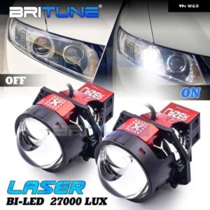 75 ワットレーザー BI LED レンズ ヘッドライト プロジェクター 3インチ 27000LM オートランプ双曲面 RETROBILED HELLA 3R G5 ブラケット