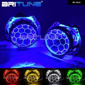 HID バイキセノン プロジェクターハニカムレンズ 悪魔デビルアイ D1S D2S D3S D4S HID LED 3インチ ブルーレンズ ヘッドライト チューニングカー