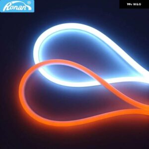 RONAN 60 CM超高輝度シーケンシャル白黄色 LED 柔軟な日中ランニング DRL ストリップチューブ シリコーンゴムスイッチバック ヘッドライト