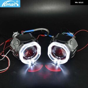 RONAN 2.5 BIXENON 8.1 プロジェクターレンズ HID 使用 H1 電球 H1 H4 H7 ソケット LED 光学エンジェルアイ統合シュラウドレトロフィット