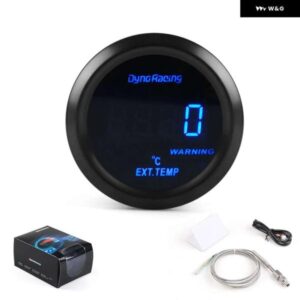 2インチ 52MM 排気ガス温度計デジタル排気ガス温度計ブルー LED EGT EXT ゲージメーターセンサー付き