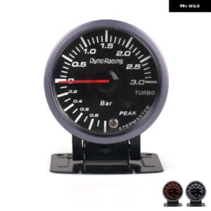 60MM ブラックフェイスターボブーストゲージ 3 バーホワイトアンバーライトターボブーストメーターメーター TT101477
