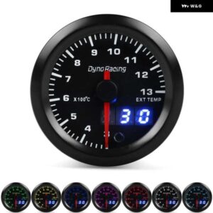 デュアルディスプレイ 52MM 7色 排気ガス温度ゲージ 300-1300 摂氏 EGT EXT ゲージとステッピングモーター
