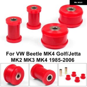 フロントコントロールアーム ブッシュキット 22-202 VW ビートル 98-06 / ゴルフ 85-06 / ジェッタ 85-06 ポリウレタンレッドカー