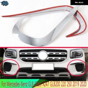 MERCEDES-BENZ GLB-CLASS X247 GLB200 220 250 2019 2020 ABS フロント フォグライト ランプ カバー トリム モールディング ベゼル ガーニッシュ ステッカー