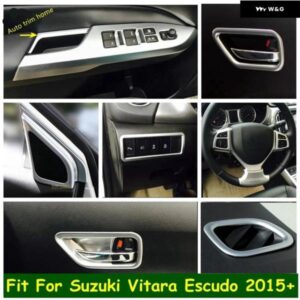 スズキ エア AC ベント 装飾 フレームドア ハンドルボウル ステアリングホイール ヘッドライト ランプカバー トリム VITARA 2015-